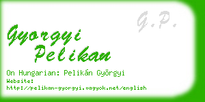 gyorgyi pelikan business card